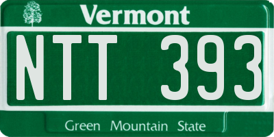 VT license plate NTT393