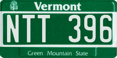VT license plate NTT396