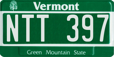 VT license plate NTT397
