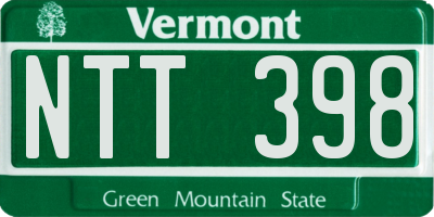 VT license plate NTT398