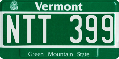 VT license plate NTT399