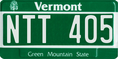 VT license plate NTT405