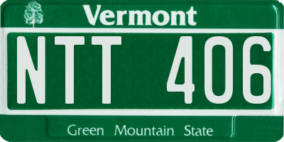 VT license plate NTT406