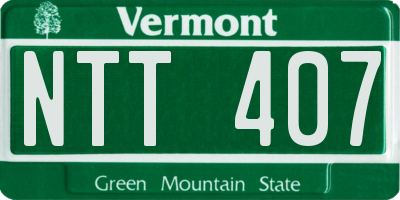 VT license plate NTT407