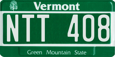 VT license plate NTT408