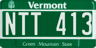 VT license plate NTT413