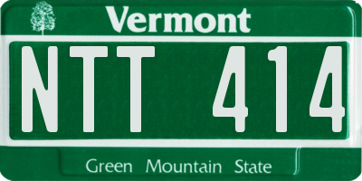 VT license plate NTT414