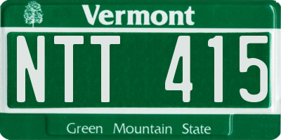 VT license plate NTT415