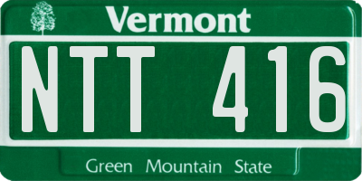 VT license plate NTT416