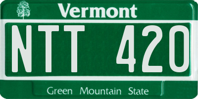 VT license plate NTT420