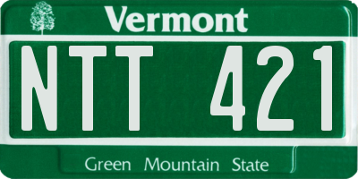 VT license plate NTT421