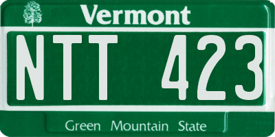 VT license plate NTT423