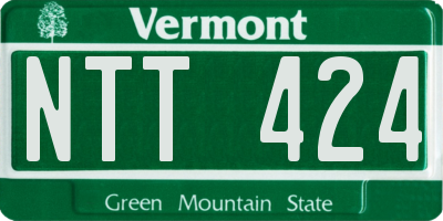 VT license plate NTT424