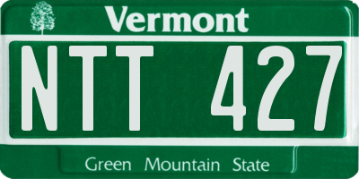 VT license plate NTT427