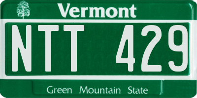 VT license plate NTT429