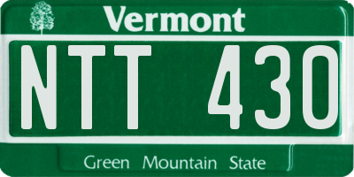 VT license plate NTT430