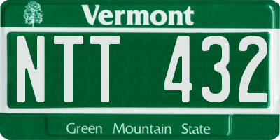 VT license plate NTT432