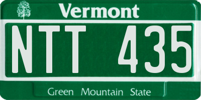 VT license plate NTT435