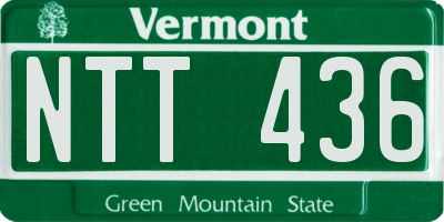 VT license plate NTT436