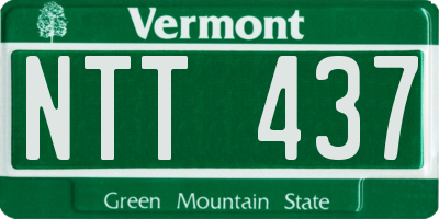 VT license plate NTT437