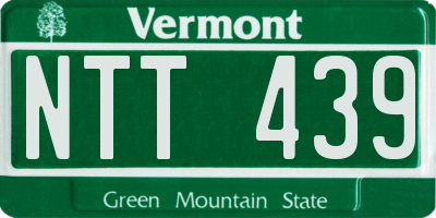 VT license plate NTT439
