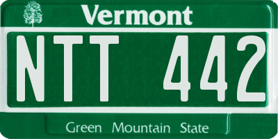 VT license plate NTT442