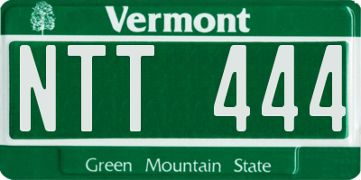VT license plate NTT444