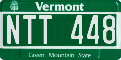 VT license plate NTT448