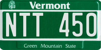 VT license plate NTT450