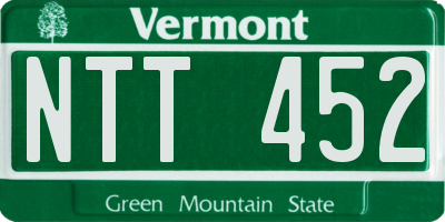 VT license plate NTT452