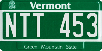 VT license plate NTT453