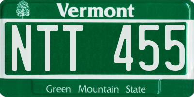 VT license plate NTT455