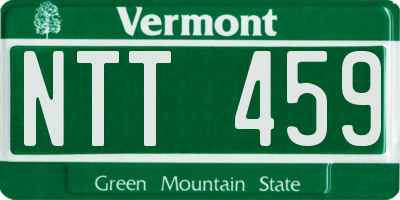 VT license plate NTT459