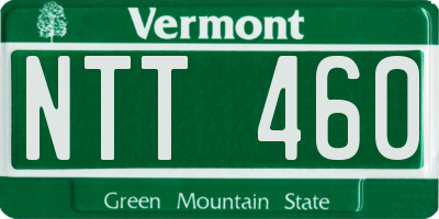 VT license plate NTT460