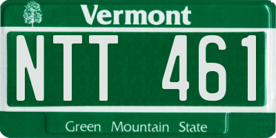 VT license plate NTT461