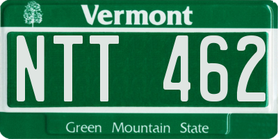 VT license plate NTT462