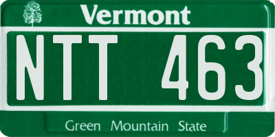 VT license plate NTT463