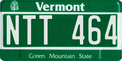 VT license plate NTT464