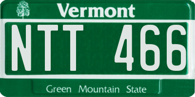 VT license plate NTT466