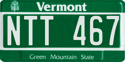 VT license plate NTT467