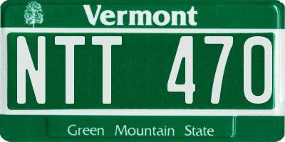 VT license plate NTT470