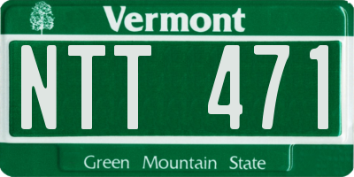 VT license plate NTT471
