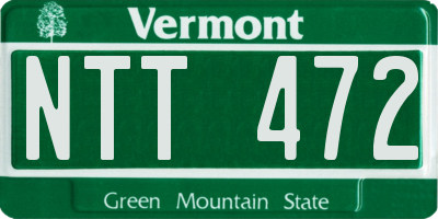 VT license plate NTT472