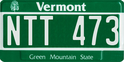 VT license plate NTT473