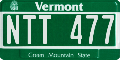 VT license plate NTT477