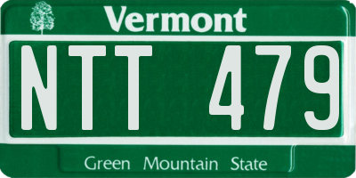VT license plate NTT479