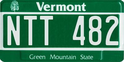 VT license plate NTT482