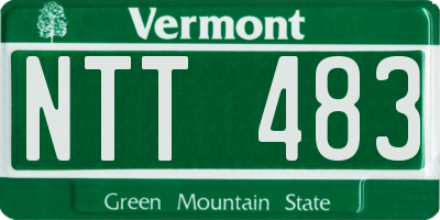 VT license plate NTT483