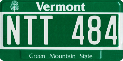 VT license plate NTT484