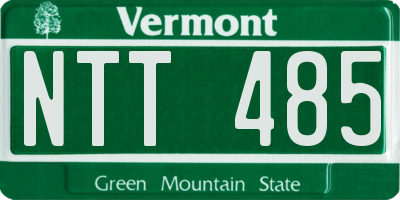 VT license plate NTT485